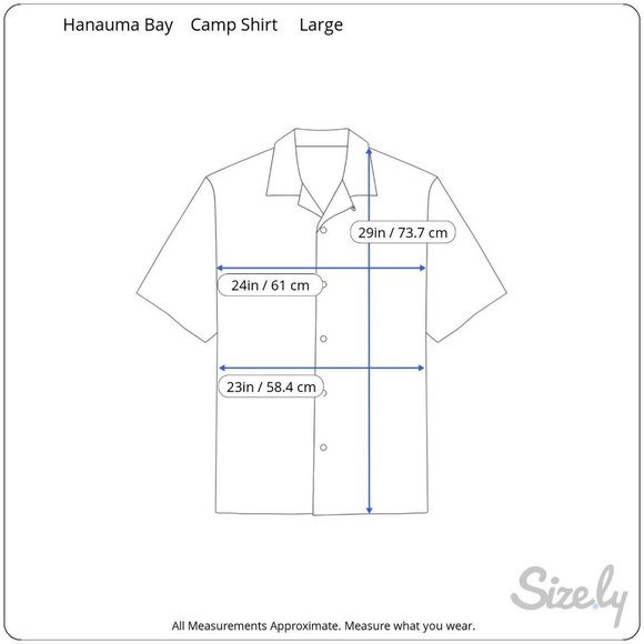 Hanauma Bay vtg 90s Men Hawaiian camp shirt p2p 24 reverse print aloha floral - Picture 2 of 9